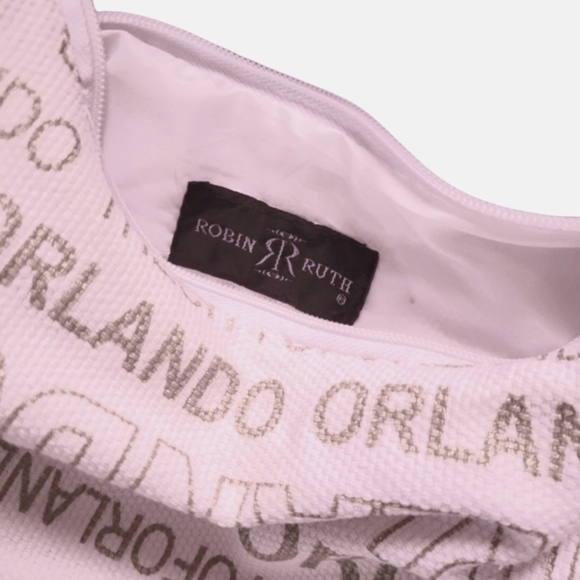 Robin Ruth tote in White with Gold Print - Picture 2 of 2